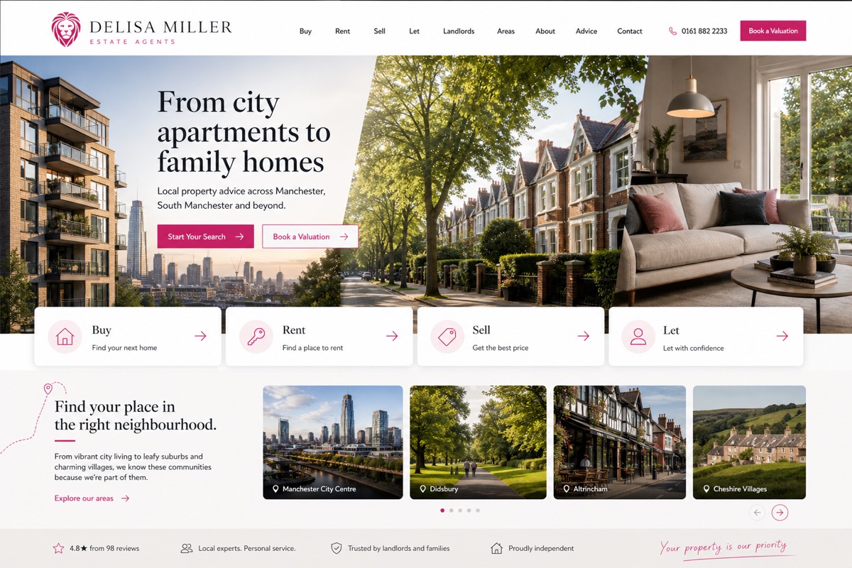 Delisa Miller website direction case study mockup